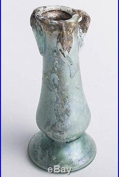 Ancient Roman Glass Jar with three handles c. 2nd cen AD