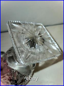 Antique 1890s EAPG Pressed Model Flint Glass Peerless Apothecary Lidded Jar