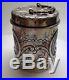 Antique 800 Silver Handled Lid Canister Jar With Flower Motif, Made In Germany