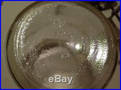 Antique Butter Churn 4QT Glass Jar Metal Paddles, 13Tall, Red Handles Must