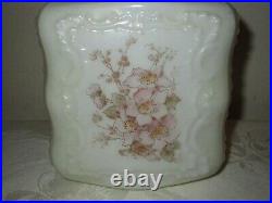 Antique C. F. Monroe Wavecrest White Glass & Handled, Biscuit Cookie Jar