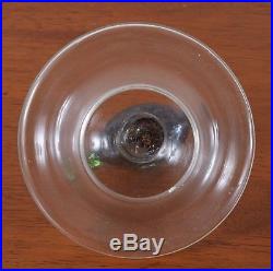 Antique Damaged Label Glass Apothecary Jar Hand Blown Fruit Handle Pontil