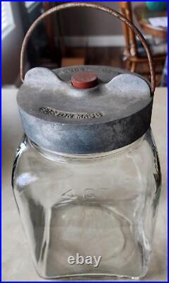 Antique Dodge Chemical Co. Boston Ma. 4 Qt Embalming Fluid Mortician Glass Jar