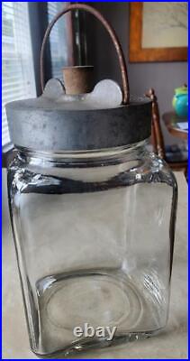 Antique Dodge Chemical Co. Boston Ma. 4 Qt Embalming Fluid Mortician Glass Jar