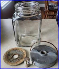 Antique Dodge Chemical Co. Boston Ma. 4 Qt Embalming Fluid Mortician Glass Jar