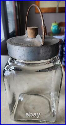 Antique Dodge Chemical Co. Boston Ma. 4 Qt Embalming Fluid Mortician Glass Jar