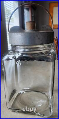 Antique Dodge Chemical Co. Boston Ma. 4 Qt Embalming Fluid Mortician Glass Jar