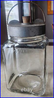 Antique Dodge Chemical Co. Boston Ma. 4 Qt Embalming Fluid Mortician Glass Jar