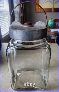 Antique Dodge Chemical Co. Boston Ma. 4 Qt Embalming Fluid Mortician Glass Jar