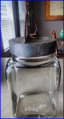 Antique Dodge Chemical Co. Boston Ma. 4 Qt Embalming Fluid Mortician Glass Jar