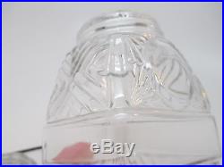 Antique Glass Jar Threaded Ornate Wire Handle 1900, s