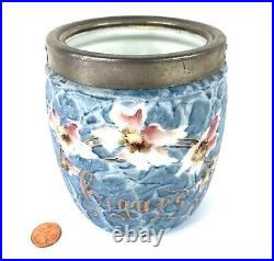 Antique Nakara C F Monroe Art Glass Cigar Humidor Tobacco Jar Rare! With Handle