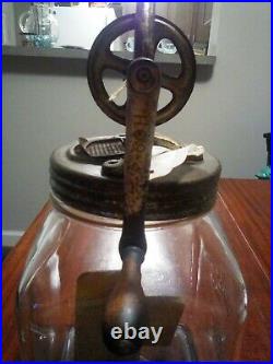 Antique Original DAZEY Butter Churn No 60 Glass Jar Wood Paddle 1922 St Louis