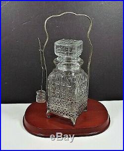 Antique Pickle Castor Jar Circa 1880 Silver Plated Holder Handle Fork, Drip Cup