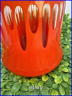 Antique Red Glass EPNS Lid Handle Art Deco Biscuit Cookie Jar Fabulous