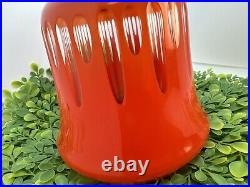 Antique Red Glass EPNS Lid Handle Art Deco Biscuit Cookie Jar Fabulous