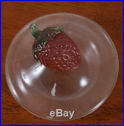 Antique SALAMON Label Glass Apothecary Jar Hand Blown Fruit Handle Pontil