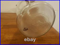 Antique Vintage Large Country Store Glass Pickle Jar with lid and Bale Handle