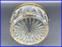 Antique WMF EP Handled Candy Biscuit Jar Box Basket Cut Crystal Glass 1900's