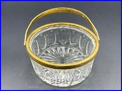 Antique WMF EP Handled Candy Biscuit Jar Box Basket Cut Crystal Glass 1900's