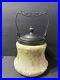 Antique Wavecrest Glass, New Amsterdam Silver Co Biscuit Cookie Jar With Flowers