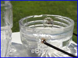 Antique vtg EAPG Victorian Canning JAR Screw GLASS LID Handle Candy Food Fruit