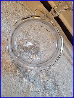 Apothecary Jar 18 Tall Bon Bon Candy Dish Clear Glass Footed Lidded Canister