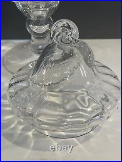 Apothecary Jar 21 Tall Bon Bon Candy Dish Clear Glass Footed Lidded Canister