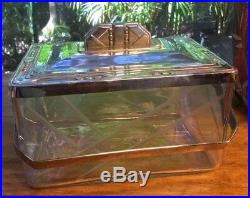 Art Deco French Antique Bisquette Box with Lid & Handle c. 1920s