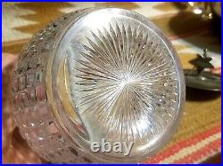 BEAUTIFUL ANTIQUE BISCUIT CRACKER COOKIE JAR w CLEAR GLASS JAR AESTHETIC FORM
