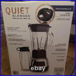 BLACK+DECKER BL1400DG-P 6-Cup Quiet Blender with Cyclone Glass Jar Silver