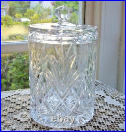 BLOCK 24% FULL LEAD CRYSTAL BISCUIT BARREL COOKE JAR With LID BOX CZECH Made NEW