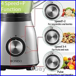 BONISO Countertop Smoothie Blender, High Speed Blender for Kitchen with 51Oz Gla