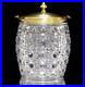 Baccarat 1890 Antique Diamants Pierreries Glass Cookie Jar Bronze Lid