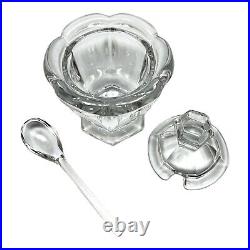 Baccarat Crystal Bretagne Harcourt Missouri Mustard with Spoon France 4 3/8in