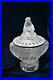 Baccarat Crystal Elephant Handles Covered Jar Compote with Sterling Silver Rim