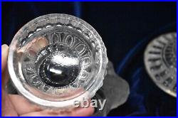 Baccarat Crystal Elephant Handles Covered Jar Compote with Sterling Silver Rim