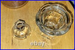 Baccarat French Crystal Harcourt Missouri Mustard Jam Condiment Jar with Lid