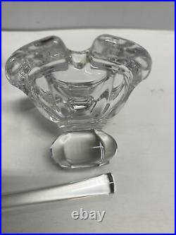 Baccarat Harcourt Crystal Lidded Condiment Jar Server with spoon Preowned