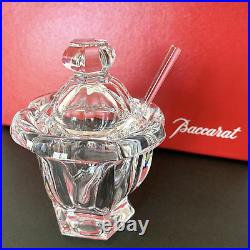 Baccarat Missouri Jam Pot 1837180 with Spoon and Box Set H 11.5cm Crystal Glass