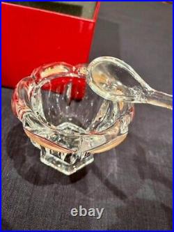 Baccarat Missouri mustard Pot 1837180 with Spoon Box Set H 11.5cm Crystal Glass