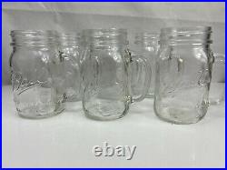 Ball 16-oz. Capacity Clear Glass Drinking Mason Jars with Handle 6 Pack