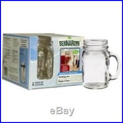 Bernardin Mason Jar Mug withHandle 16 oz Pack of 4