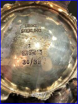 Birks Mustard Pot / Jam jar Handle Cobalt Glass Liner Sterling Silver BEAUTIFUL