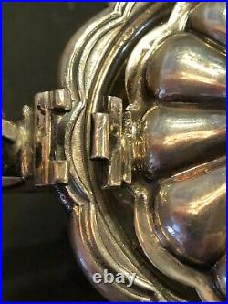 Birks Mustard Pot / Jam jar Handle Cobalt Glass Liner Sterling Silver BEAUTIFUL