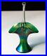 Bohemian Loetz Green Iridescent Art Nouveau Glass Handle Vase Basket