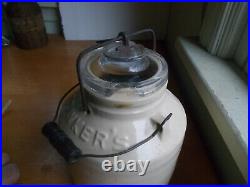 Bowker's Pyrox Poison Insecticide Stoneware Jar With Original Lid, Clamp & Handle