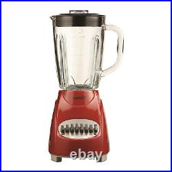Brentwood JB-920R 12 Speed and Pulse Electric Kitchen Blender with Glass Jar, Red