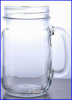 Bridal Wedding Set 16 cases (192 Jars) Clear Mason Jar Drinking Glasses Handles