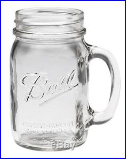 Bridal Wedding Set 8 USA BALL MASON 16oz Drinking Mugs Glasses Jars with Handles